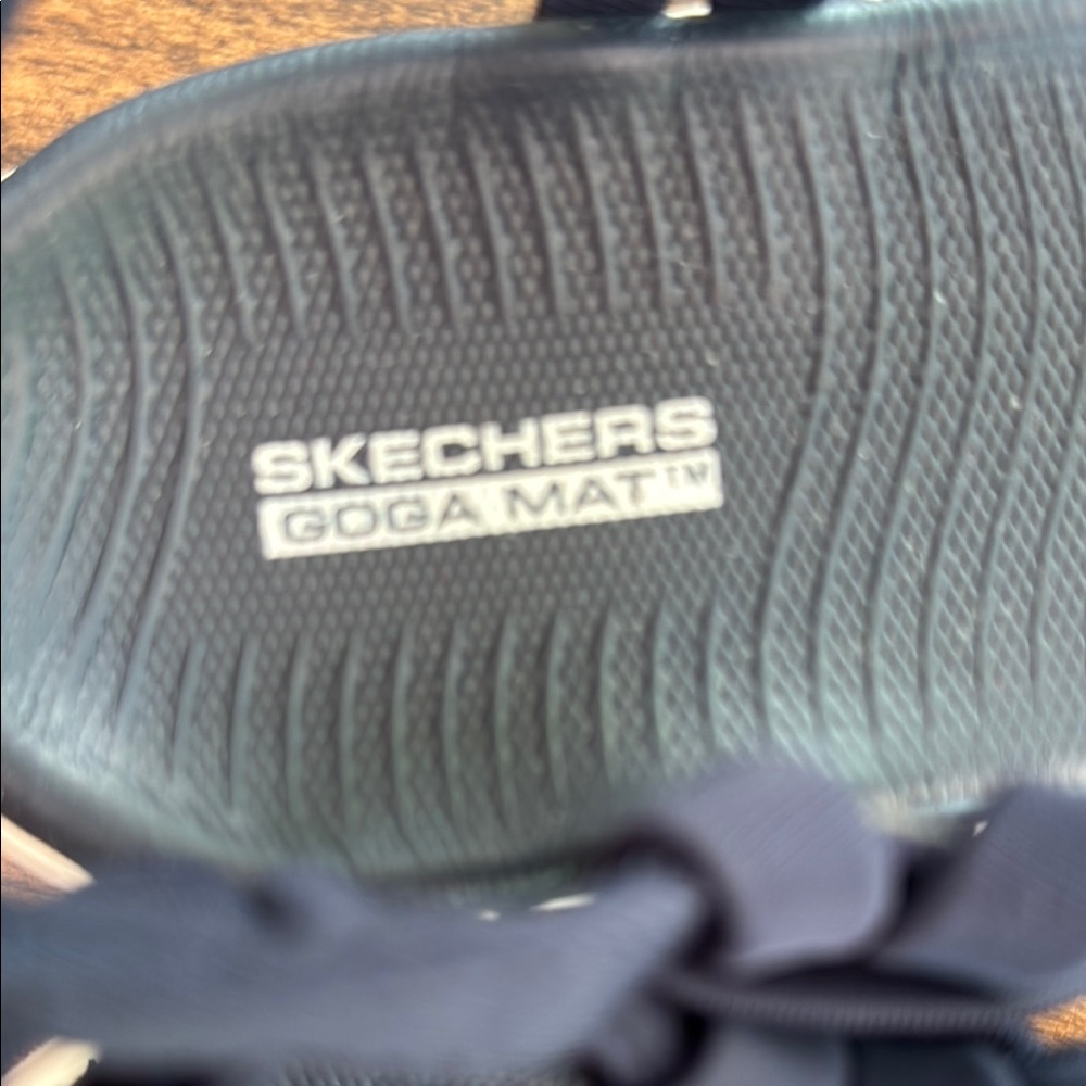 Skechers Goga Mat Women's Navy Ankle Strap Sandals Size 7 - Picture 7 of 7